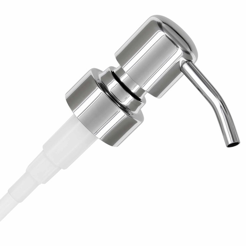 ALTGLAS Stainless Steel Soap Pump 'Zagreb' as Replacement for Liquid Hand Soap Dispensers and Bottle Upcycling (Silver Chrome) - Fits e.g. Jack Bottle - Image 1